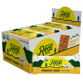 Tram Bar Lemon Coconut granola bar pack-shot, portable organic energy for on-the-go moments.