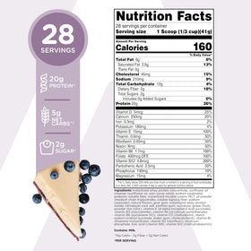 TransformHQ Blueberry Cheesecake powder scoop included for 41g servings