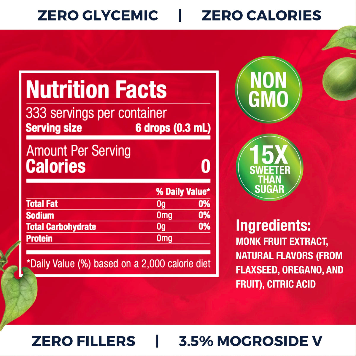 Transparency Foods Monk Fruit Drops elevate coffee sweetness without calories.