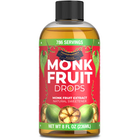 Transparency Foods Monk Fruit Extract bottle showing zero calories option for drinks