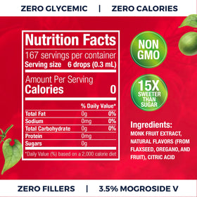 Natural flavors from flaxseed, oregano, and fruit enhance taste.