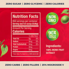 Juice with a hint of Transparency Foods monk fruit extract for enhanced flavor.
