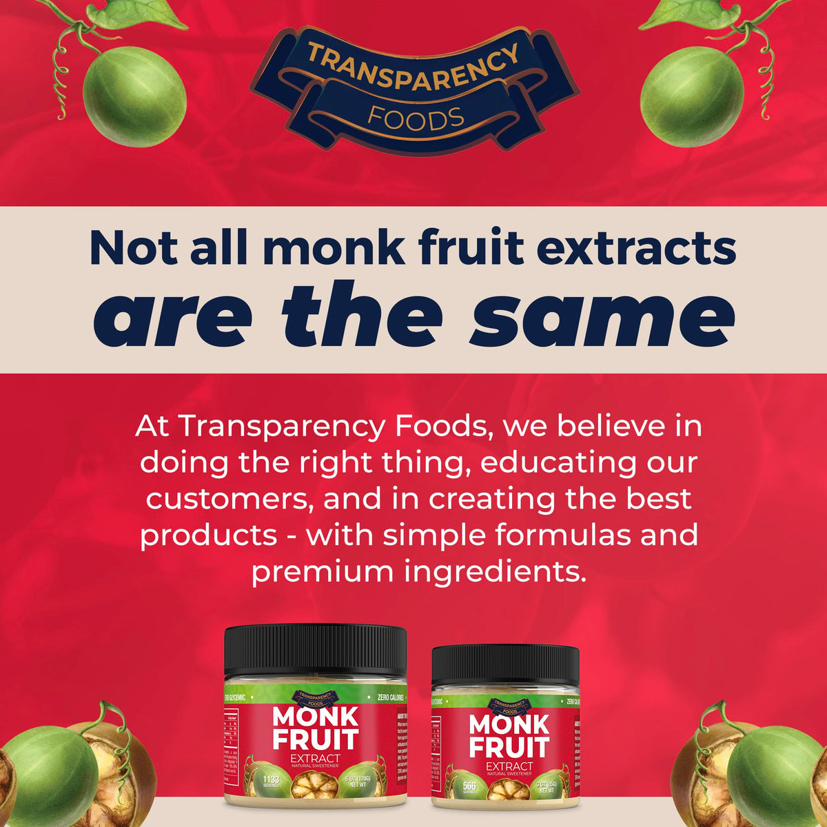 Coffee cup with Transparency Foods monk fruit sweetener offering sugar-free option