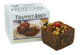 Trappist Abbey fruitcake with candied fruits and nuts, ideal for festive celebrations.