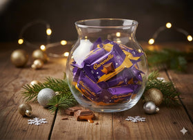 Party favors or dessert accents with Cadburry Caramello bites.
