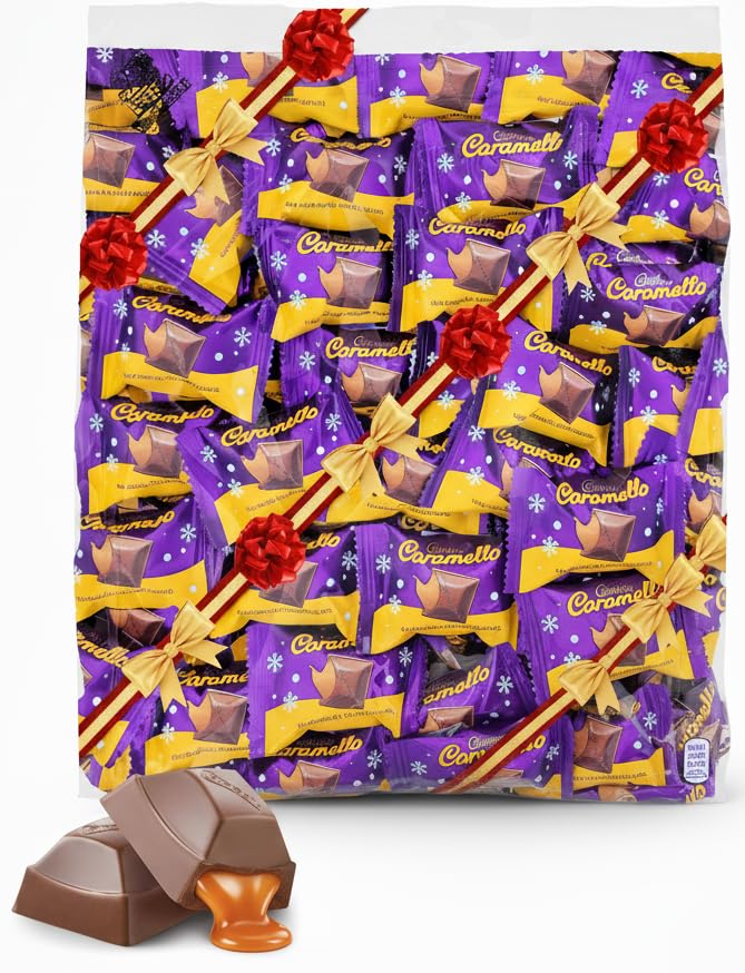Cadburry Caramello miniatures tray, 72 pieces, ideal for sharing.