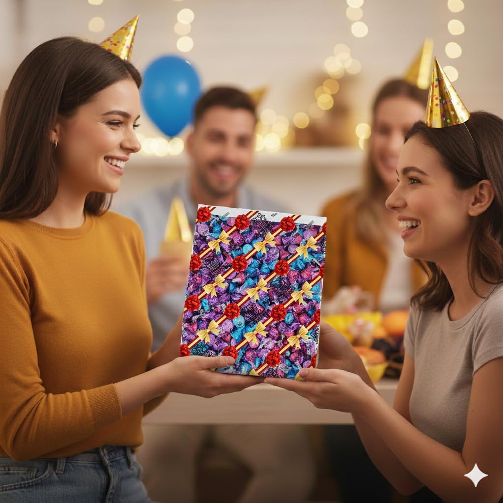 Colorful foil-wrapped chocolates enhance candy jars and dessert displays.