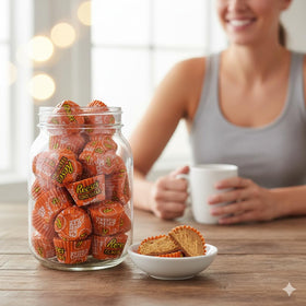 TreatBasket cups arranged on a party platter for celebrations.