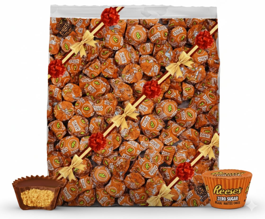 TreatBasket Resse's sugar-free peanut butter cups bulk in a 2lb bag for gatherings.