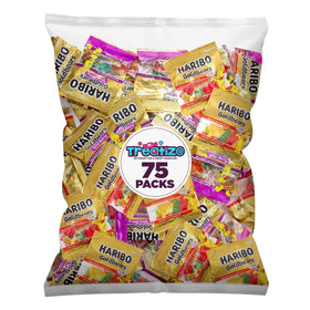 Treatizo Goldbears assorted fruity flavors in individual bags, perfect for on-the-go snacking.