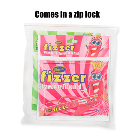 Beacon Fizzers closeup shows fizzy texture and candy pieces inspired by SA flavors.