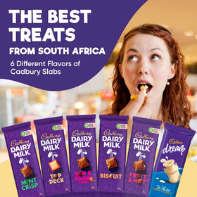 Cadbury Dream Biscuit slab from Treats from Home, indulgent chocolate with biscuit crunch.