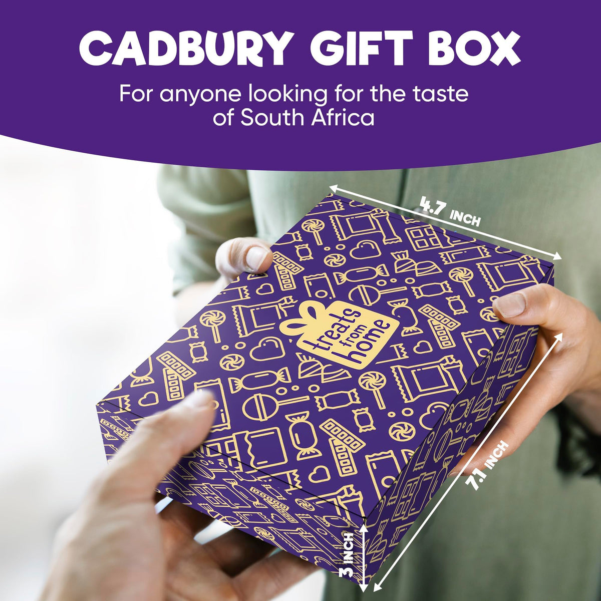 Treats from Home Cadbury Slabs packaging, premium gift presentation for occasions.