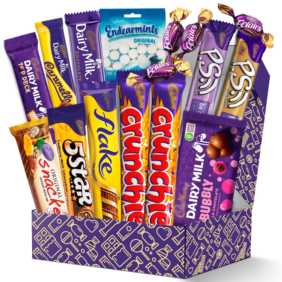 Treats from Home chocolate gift box with sixteen bars, ideal for gifting