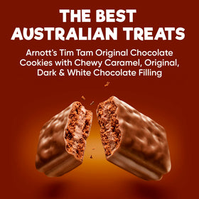 Treats from Home Tim Tam original cookie pack emphasizes classic taste and familiar crunch.