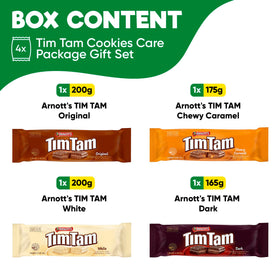 Treats from Home Tim Tam salted caramel cookie closeup highlights glossy chocolate and creamy fillings.