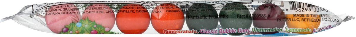 Tree Hugger All Natural Bubble Gum Fantastic Fruit gluten-free and nut-free labeling on pack.