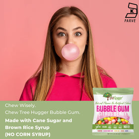 Tree Hugger Bubble Gum 12-pack packaging shows 2-ounce bags