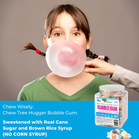 Tree Hugger Bubble Gum is vegan, gluten-free, and Kosher Parve for diverse diets.
