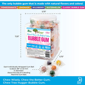 Tree Hugger Bubble Gum features non-GMO ingredients for a clean label.