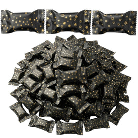 Tree Treasures 220ct black and gold mints in foil, perfect for elegant wedding buffets.
