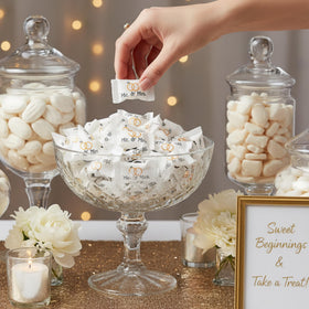 Tree Treasures bridal shower favors featuring elegant wrapped mints