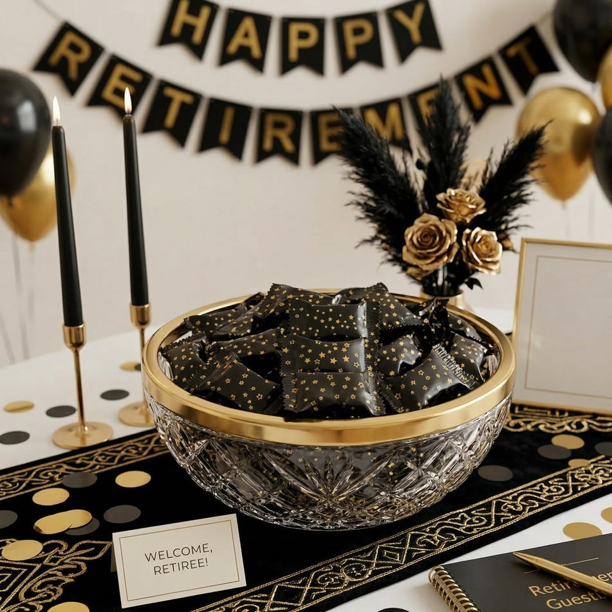 Tree Treasures candy buffet displays benefit from these mints with a refined look.
