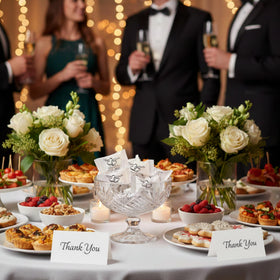Tree Treasures candy buffet setup featuring butter mints.
