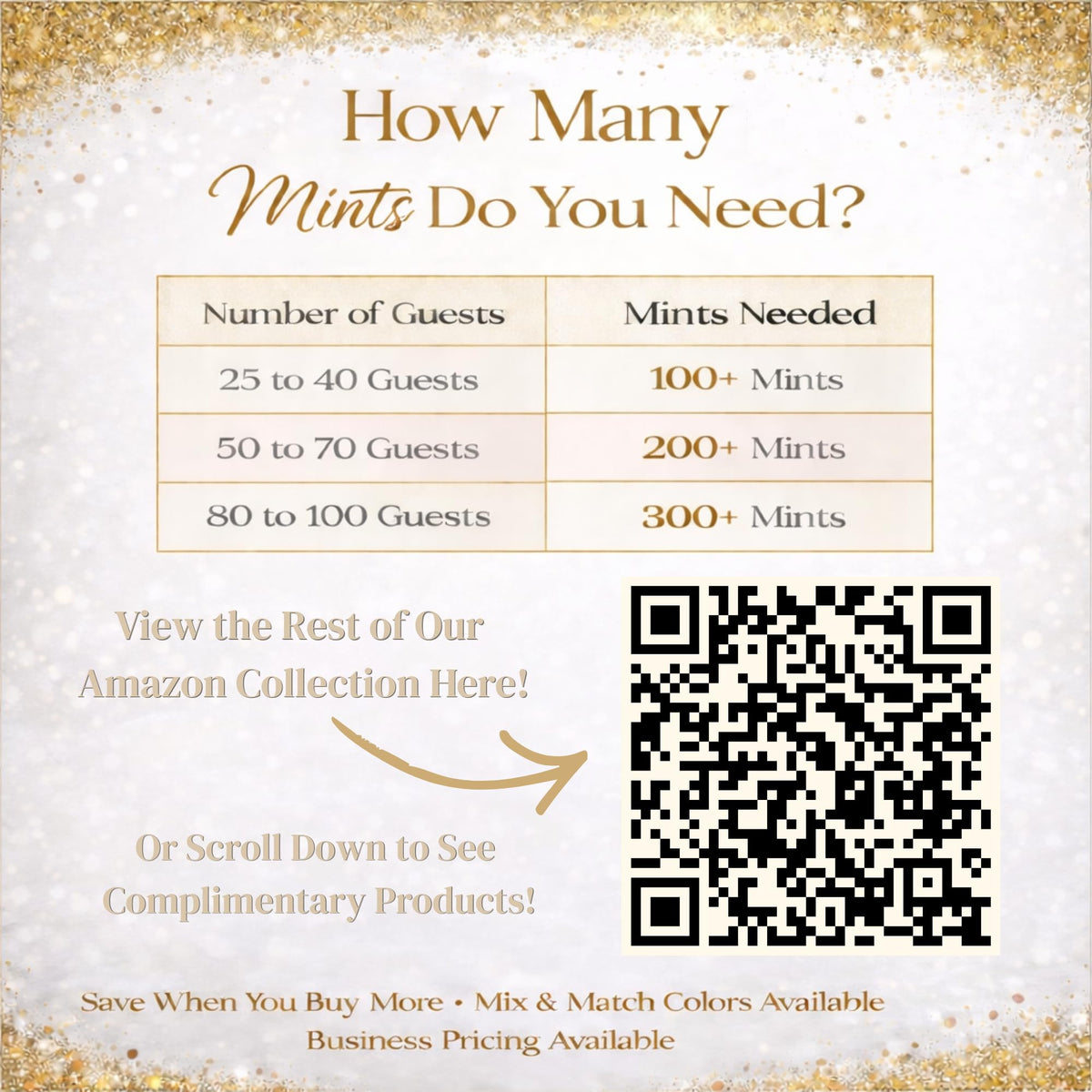 Tree Treasures candy buffet wedding display with gold-wrapped mints