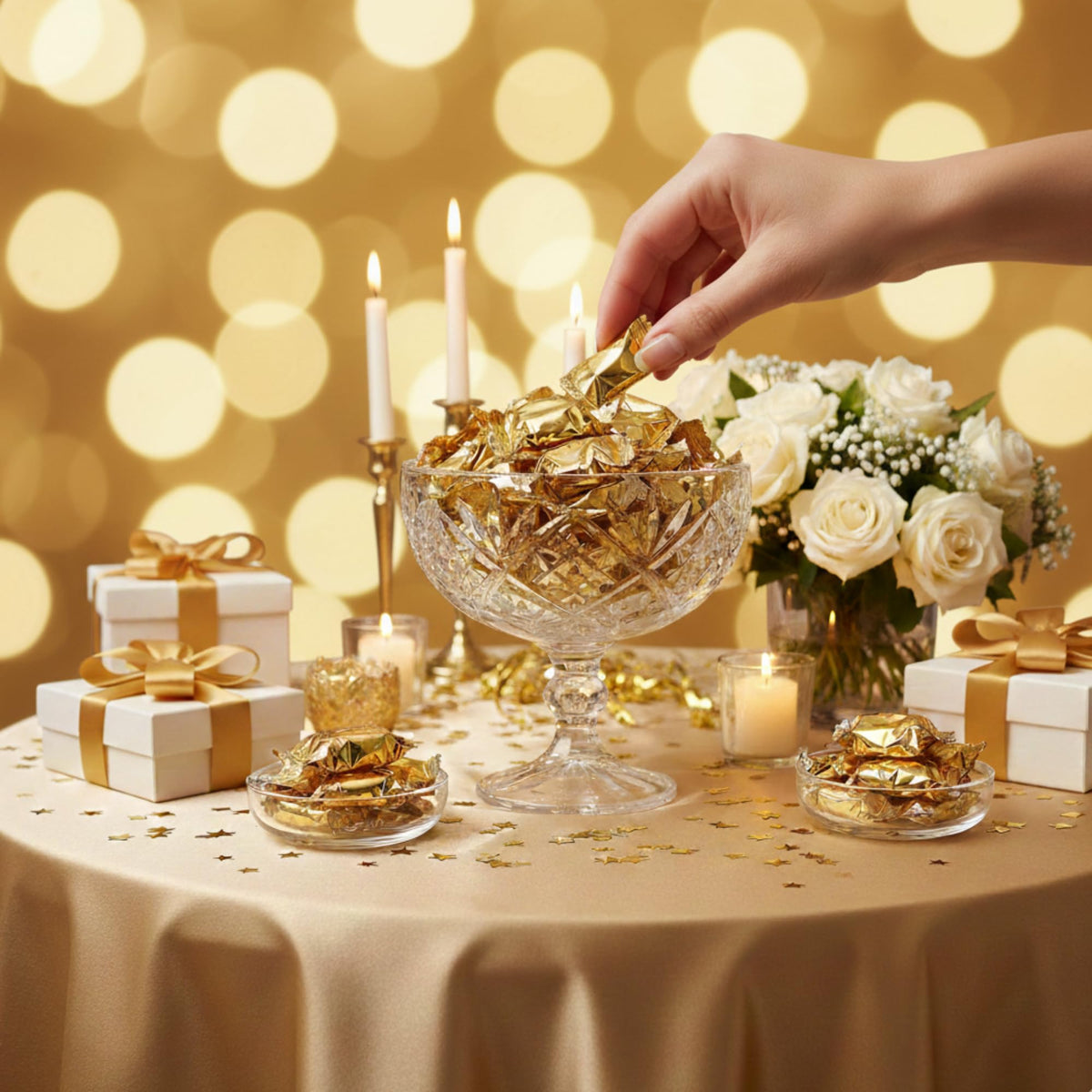 Tree Treasures retirement party mint displayed on a celebratory table