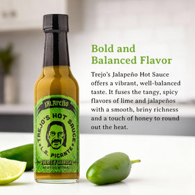 Trejo's Jalapeño Hot Sauce enhances guacamole dip.