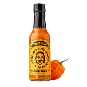 Trejo's Habanero Hot Sauce bottle front view showing bold smoky heat