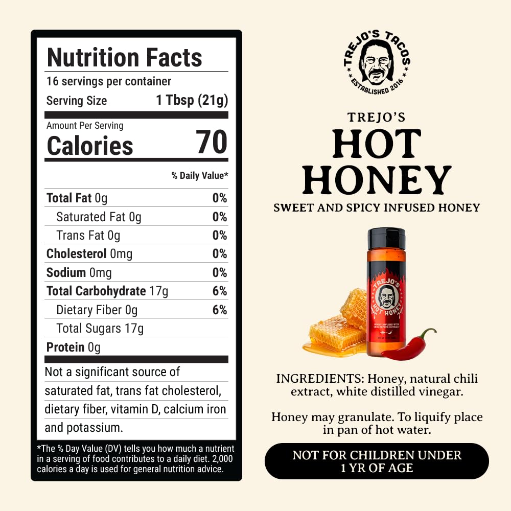 Trejo's Tacos Hot Honey drizzle on pizza for enhanced flavor