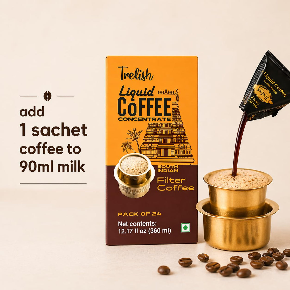 Trelish single-serve packs provide quick, mess-free coffee moments on the go.