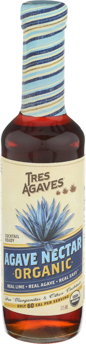 Tres Agaves bottle 375ml on a counter, ideal for cocktail preparation.