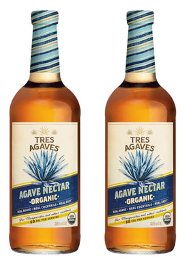 Tres Agaves organic agave nectar bottle for fresh cocktail sweetness.