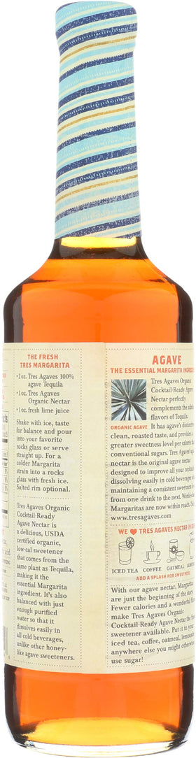 Tres Agaves Organic Agave Nectar in margarita setup for fresh flavor.