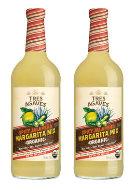 Tres Agaves spicy jalapeño margarita mixer front view for bold, elevated margaritas
