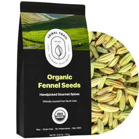 Tribal Trail fennel seeds organic front shows purity for everyday cooking.