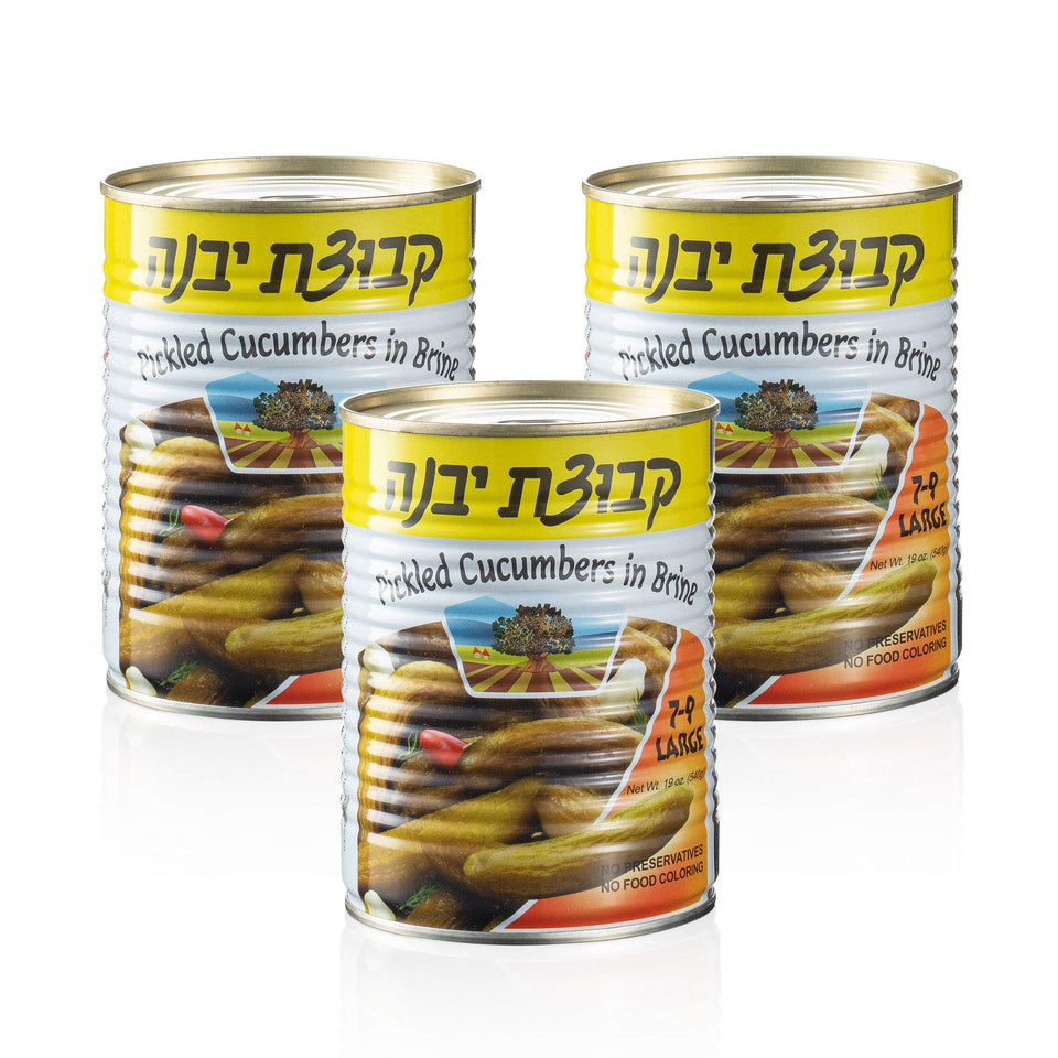 Tribello pickled cucumbers in brine—crisp, versatile snack or condiment.