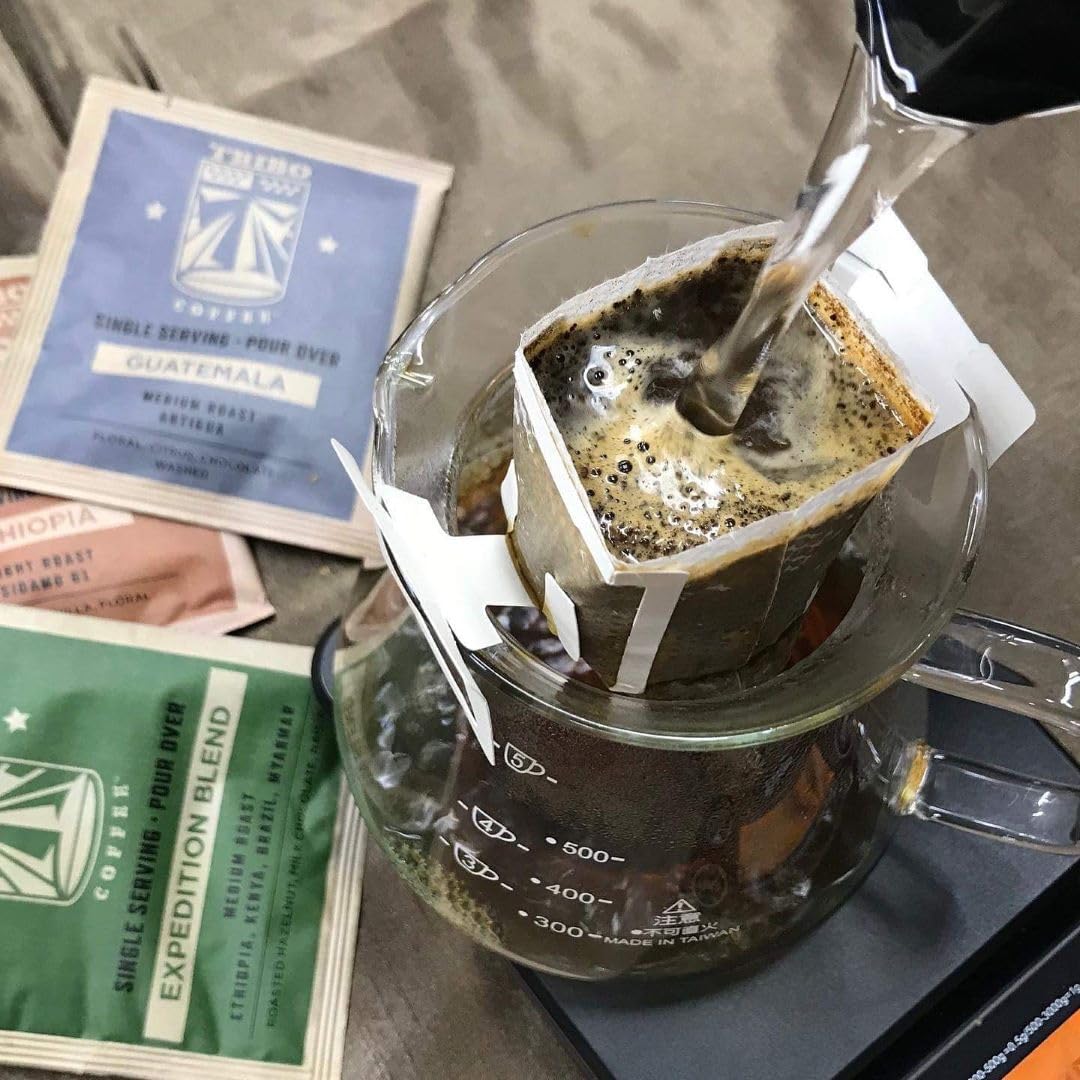 TRIBO portable pour-over setup lets you brew with hot water anywhere.