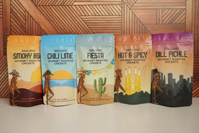 Tricky Cricky chili lime crickets highlight protein-rich, low-calorie snacking.