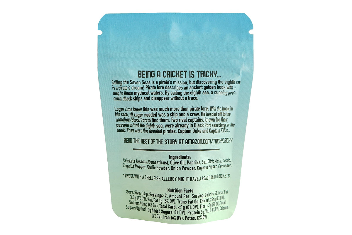 Tricky Cricky snack experience shot suggests a unique, healthy alternative.