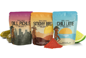 Tricky Cricky variety edible crickets bag offers a protein-packed snack for active adults.