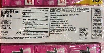 Trident sugar-free gum sticks, individually wrapped for pocket freshness and easy use.