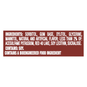 Trident Cinnamon Sugar Free Gum with individually wrapped sticks maintain freshness.