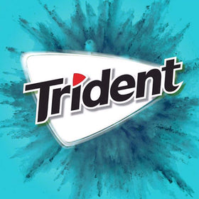 Trident Mint Bliss branding with mint leaves emphasizing fresh taste