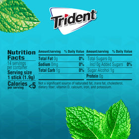 Trident Mint Bliss bulk display, convenient 12-pack bundles