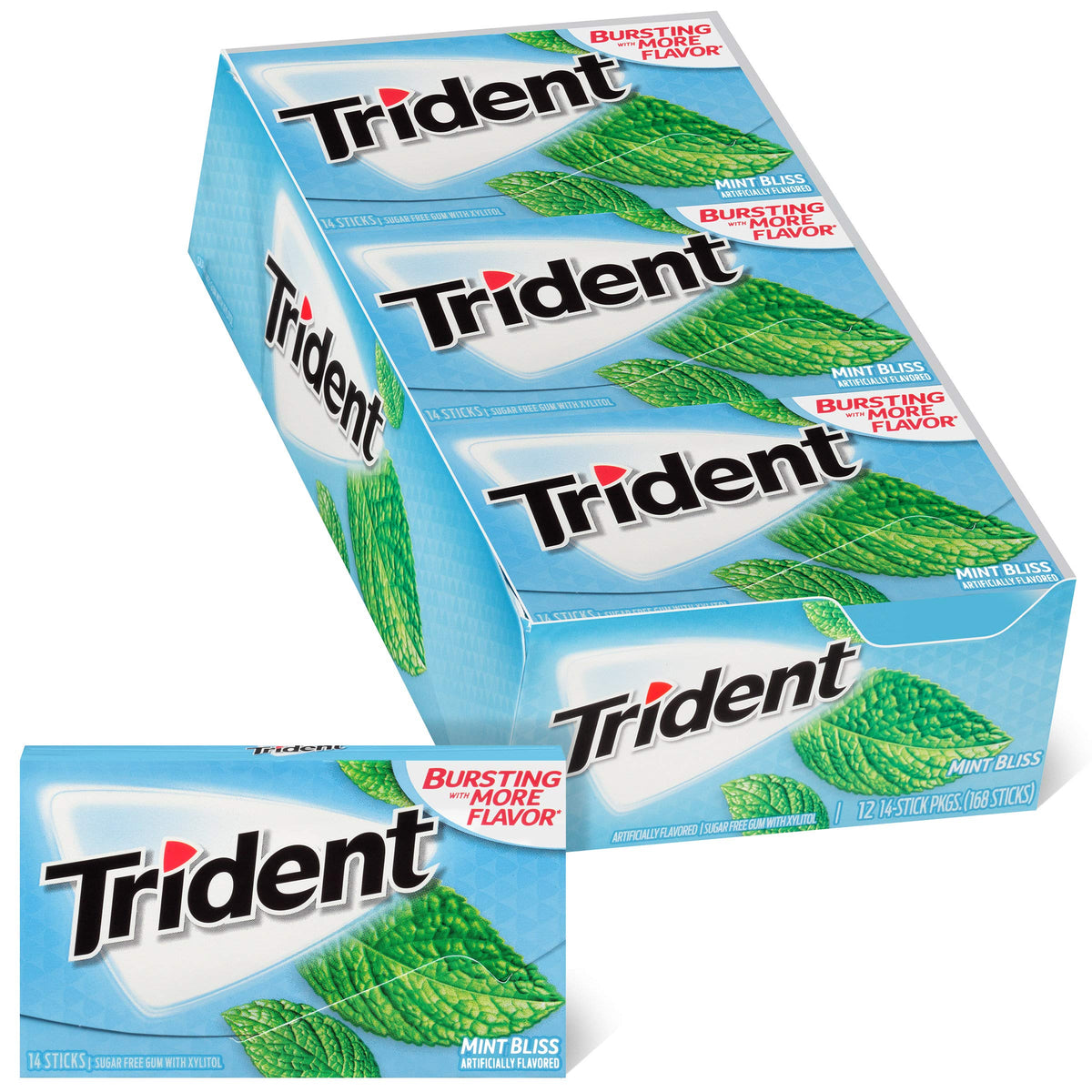 Trident Mint Bliss front-pack view for quick freshness on the go