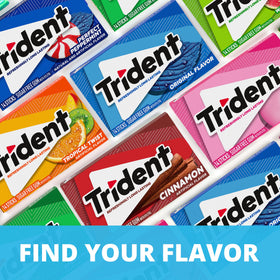 Trident Original Gum after-meal chew supports freshness.